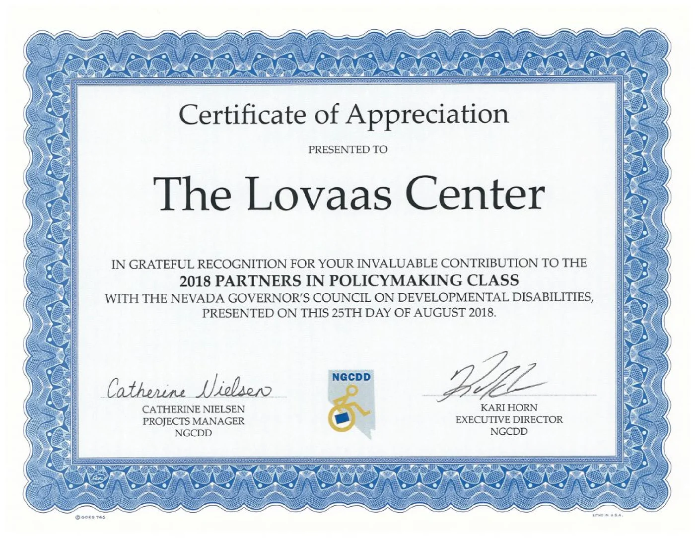 Nevada Governor’s Council on Developmental Disabilities