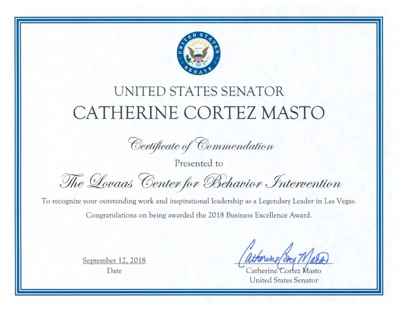 United States Senator – Catherine Cortez Masto